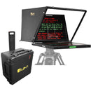 IKAN PT419W-PTZ-TK Professional 19 in. High Bright PTZ Teleprompter w/ Widescreen Tally SDI Monitor & Travel Kit - IKAPT419WPTZTK