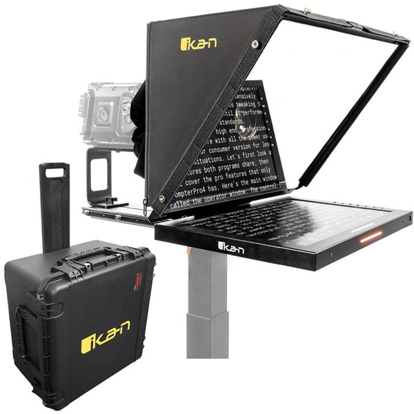 IKAN PT419W-TK Professional 19 in. SDI High Bright Beam Splitter Widescreen Tally Teleprompter - IKAPT419WTK