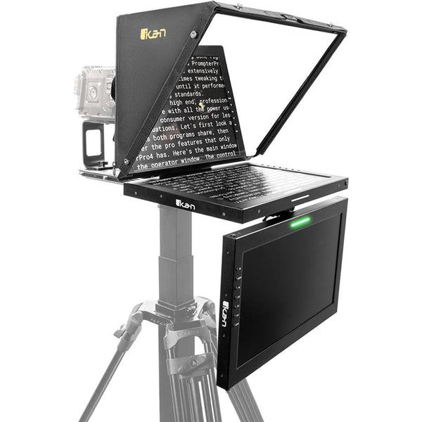 IKAN PT419W-TM Professional 19 in. Widescreen High Bright Beam Splitter Teleprompter - IKAPT419WTM