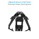 Proaim P-TP-100-B 100mm Bowl Head Tripod Stand with Rubber Tripod Shoes