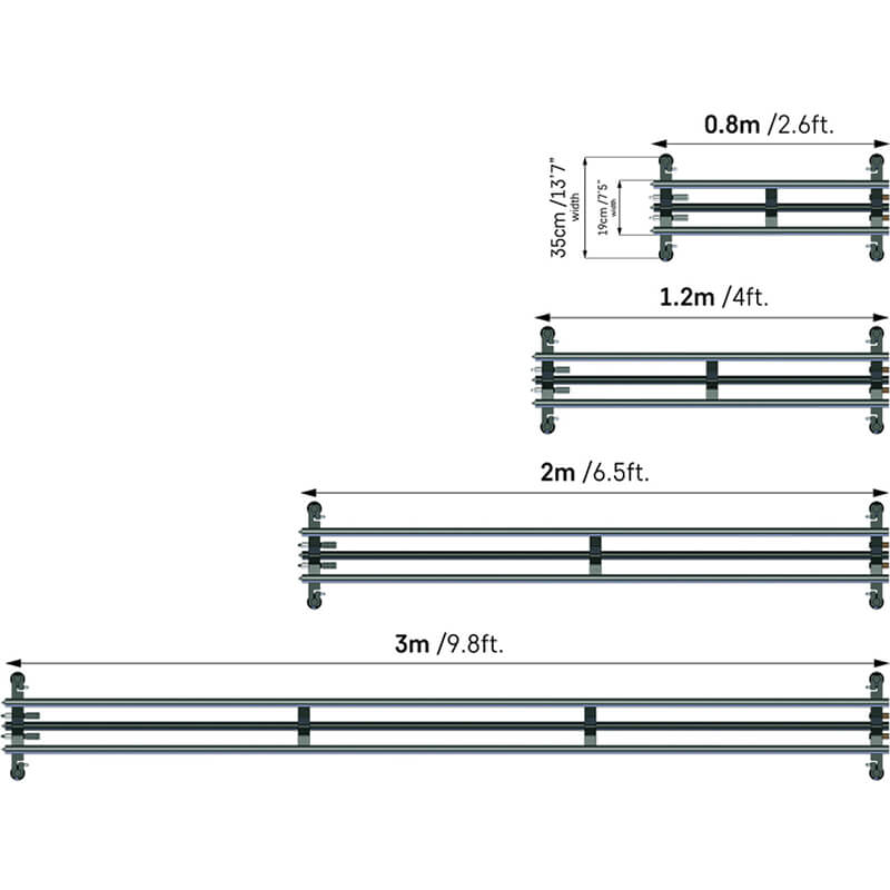 MRMC QRS-1 Rail Section 2m / 6.56ft - MRMC8191