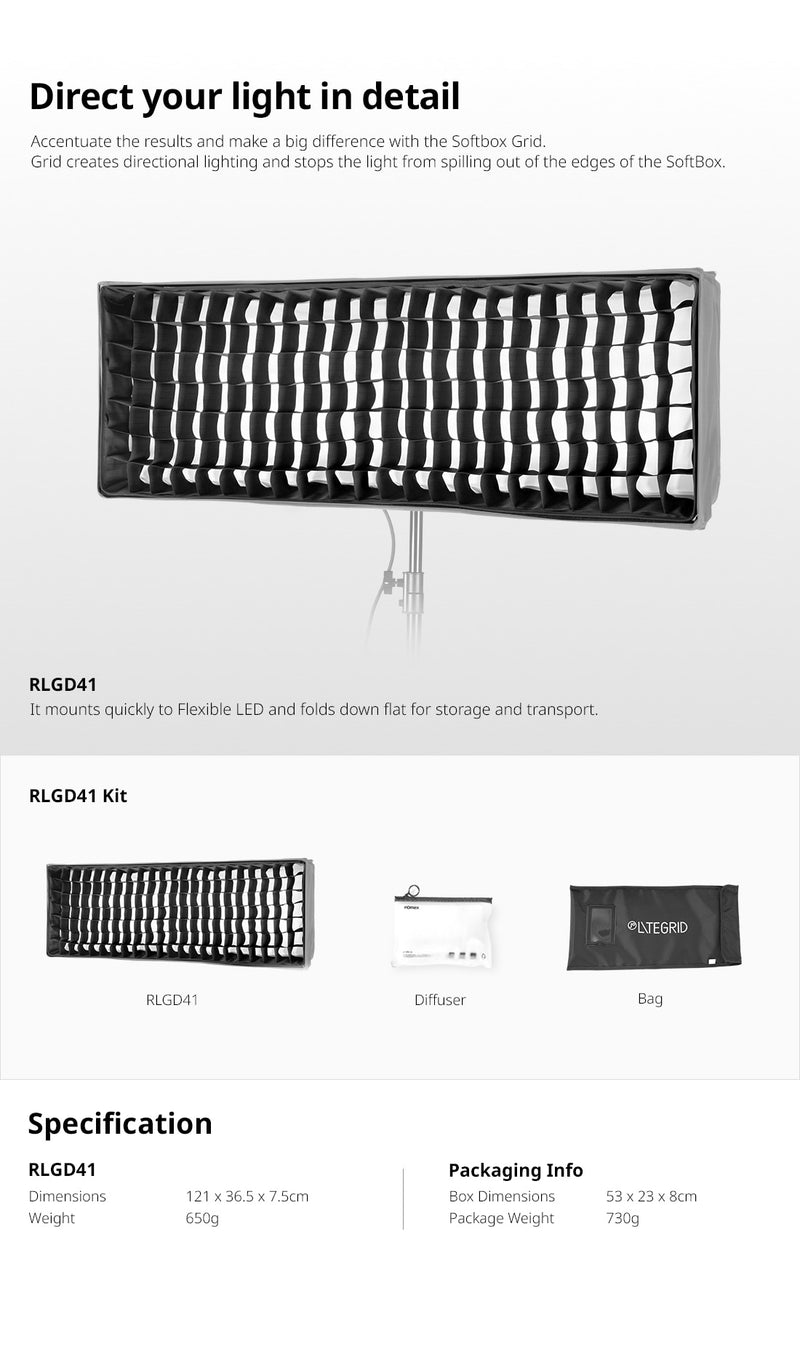 Fomex RLGD-41 LiteGrid Insert for RLSB-41 Softbox