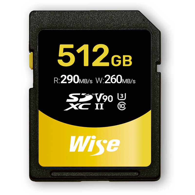 Wise SD-N512 512GB SDXC UHS-II V90 Memory Card