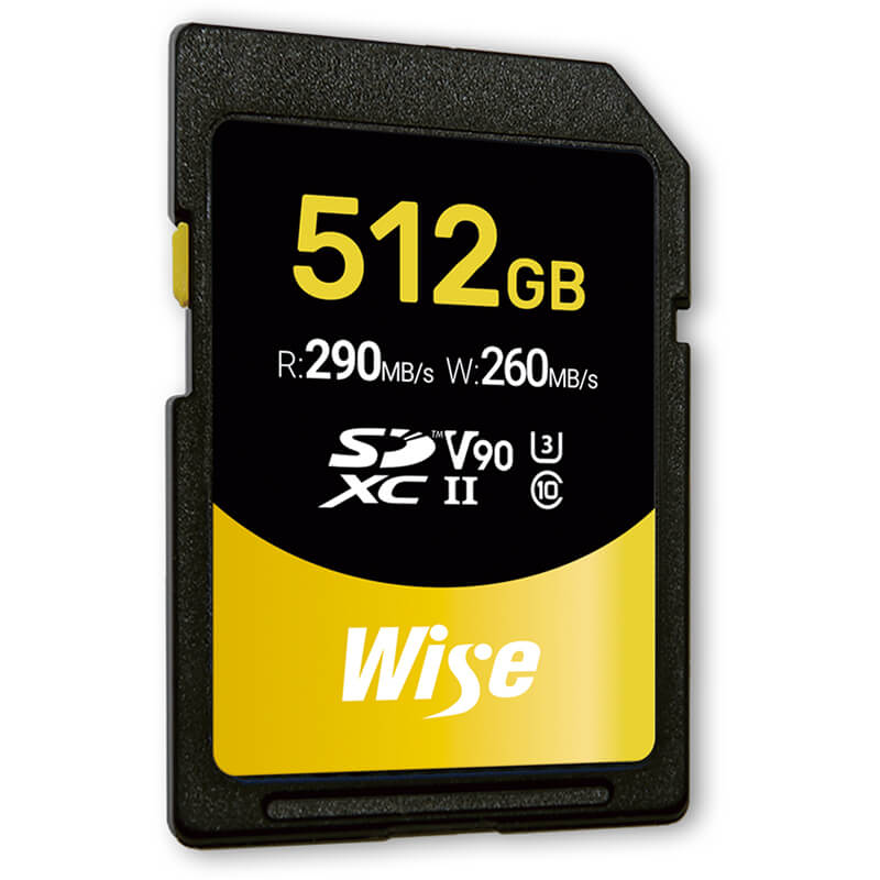 Wise SD-N512 512GB SDXC UHS-II V90 Memory Card