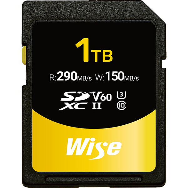 WISE Advanced SD-S1024 1TB V60 SDXC UHS-II Memory Card - WISESDS1024