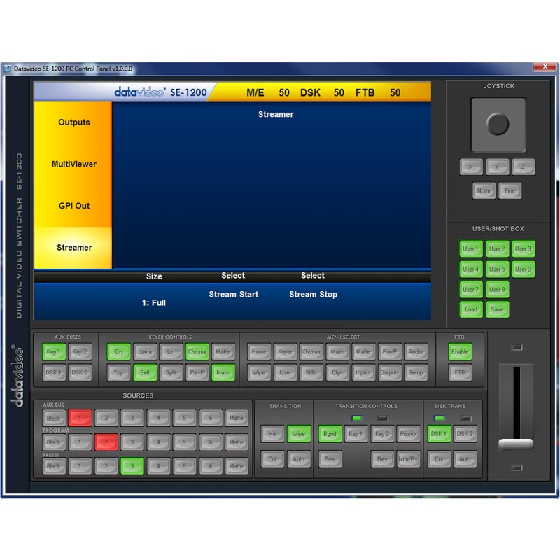 Datavideo SE-1200MU 6 Input Rackmount HD Mixer - DATASE1200MU