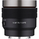 Samyang V-AF 75mm T1.9 FE Full Frame Autofocus Sony FE Mount Lens