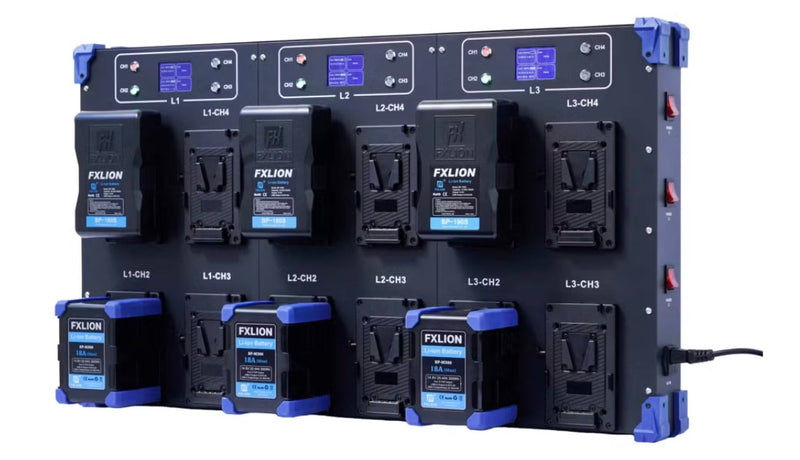 FXLION PL-QBL12 12 CH Smart Charger 16.8V / 4A V-Mount