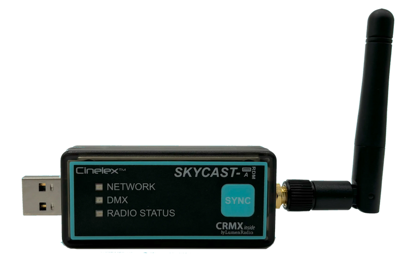 Cinelex SKYCAST-A-RDM USB-A to CRMX Wireless DMX Transmitter