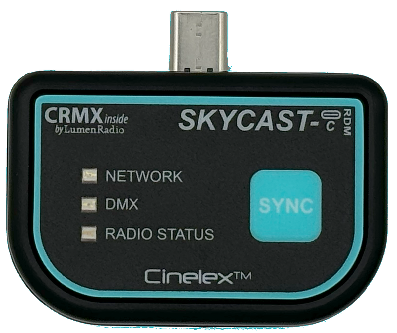 Cinelex SKYCAST-C-RDM USB-C to CRMX Wireless DMX Transmitter