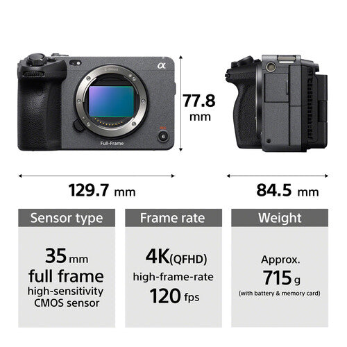 Sony FX3 ILME-FX3 Full-Frame Cinema Line 4K Camera - ILMEFX3.CEC