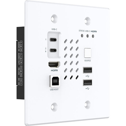 Turtle AV CHAZY 4K Wall Plate TX. HDMI 2.0 4K60 4:4:4 HDR AV over IP Low Latency Transmitter (+ Dante AV-A logo) - TAV-CHAZYWPUS-TX