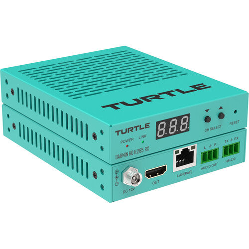 Turtle AV DARWIN HD H.265 TX; HDMI 1080p60 4:4:4 AV over IP Receiver - TAV-DARWINHD-RX