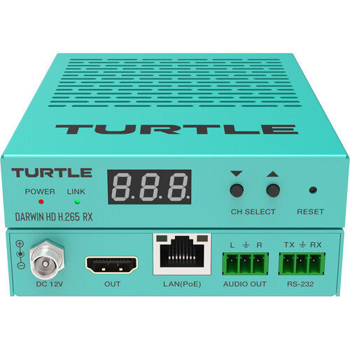 Turtle AV DARWIN HD H.265 TX; HDMI 1080p60 4:4:4 AV over IP Receiver - TAV-DARWINHD-RX