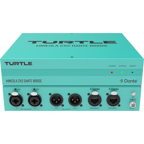 Turtle AV Mineola 2x2 Dante Audio Bridge - TAV-MINEOLA2XLR