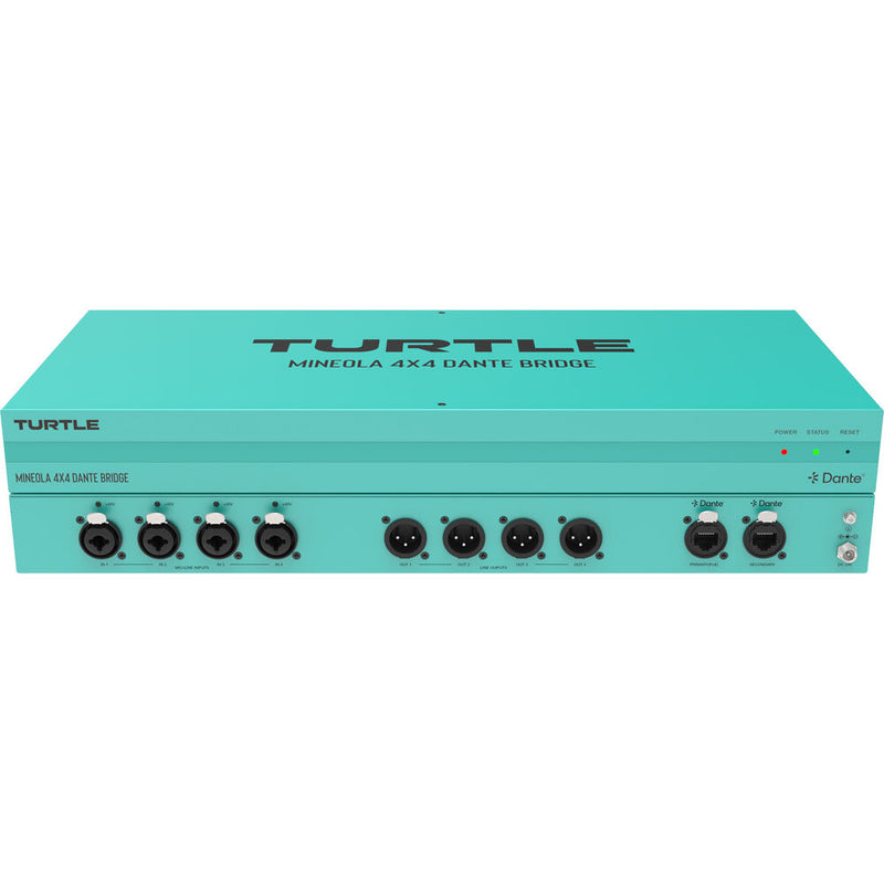 Turtle AV Mineola 4x4 Dante Audio Bridge - TAV-MINEOLA4XLR