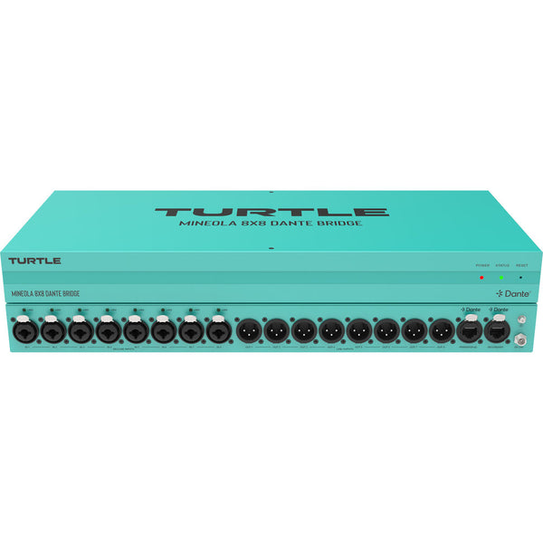 Turtle AV Mineola 8x8 Dante Audio Bridge - TAV-MINEOLA8XLR