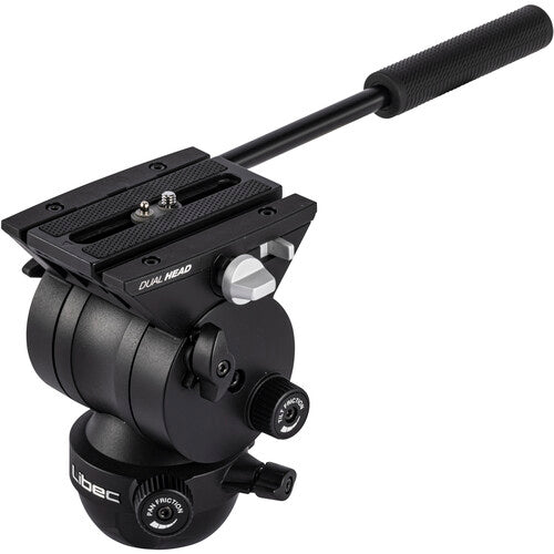 Libec TH-V H Video Head with 75mm Ball/Flat Base & Pan Handle Payload 5kg