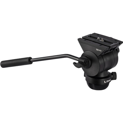 Libec TH-V H Video Head with 75mm Ball/Flat Base & Pan Handle Payload 5kg