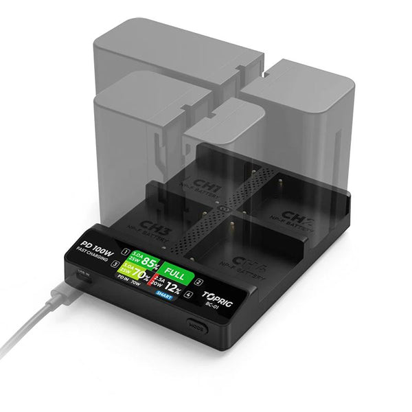 Accsoon TopRig 100W 4-Channel NP-F Battery Charger