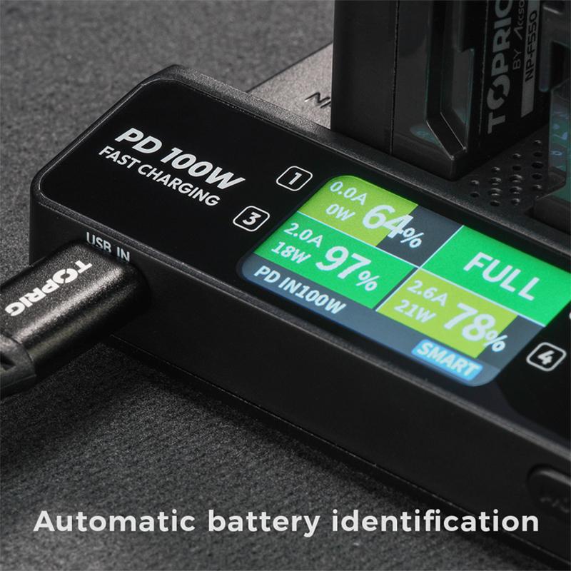 Accsoon TopRig 100W 4-Channel NP-F Battery Charger