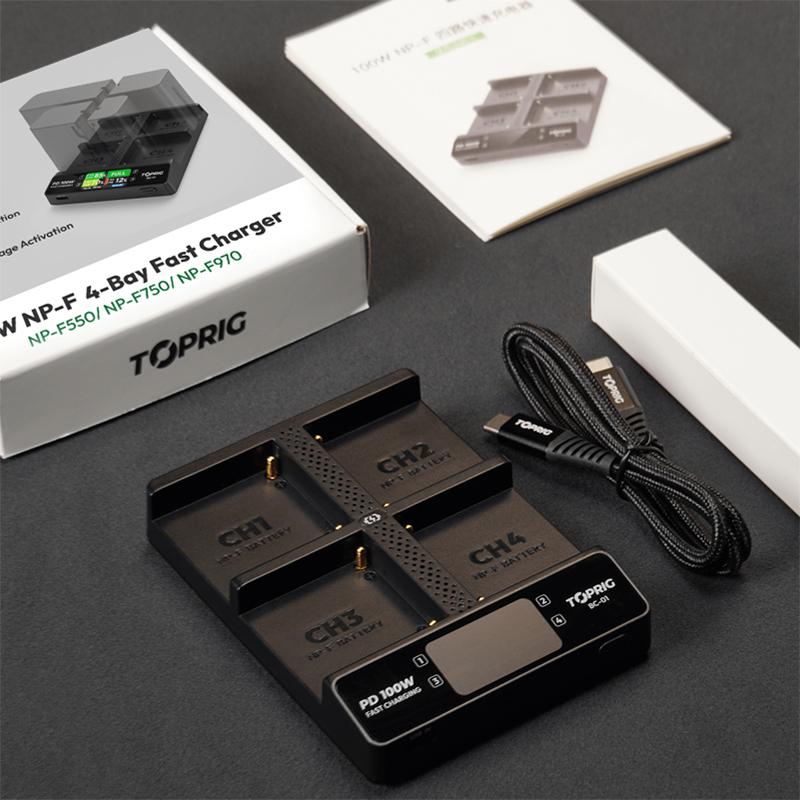 Accsoon TopRig 100W 4-Channel NP-F Battery Charger