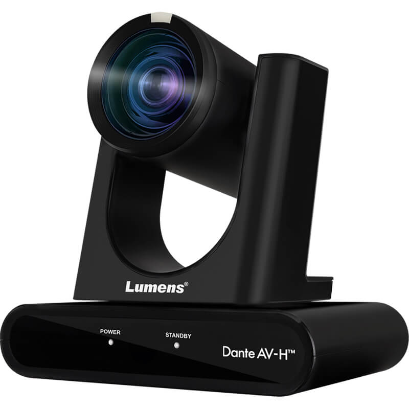 Lumens VC-TR60 4K Dante AV-H AI Auto-Tracking Camera Black 3D Broadcast