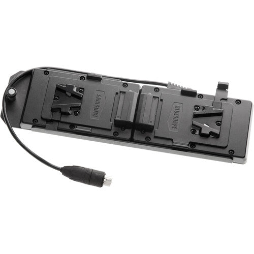 VELVET Double V-Lock Battery Adapter on EVO Style Plate with IP67 Connector - VE-DVLOCKIP