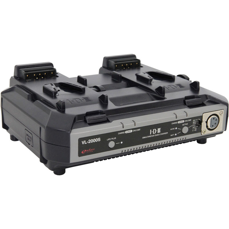 IDX EC-J300/2000S 2x CUE-J300 Batteries 1x VL-2000S Simultaneous Charger with 4 pin XLR DC Output (100W)