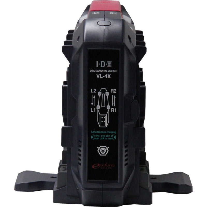 IDX VL-4X 4-Channel ENDURA Dual Simultaneous/ Sequential Li-ion V-Mount Battery Charger