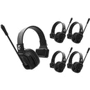 CKMOVA Wicom E S5 Full-Duplex Wireless DECT Intercom System with 5 Single-Ear Headsets