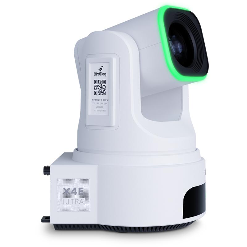 BirdDog X4E Ultra 4K60 PTZ Camera featuring NDI HX3 3G-SDI HDMI e-ink label and HALO Tally - BDX4EUW