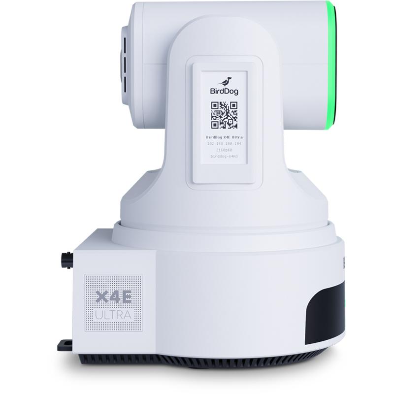 BirdDog X4E Ultra 4K60 PTZ Camera featuring NDI HX3 3G-SDI HDMI e-ink label and HALO Tally - BDX4EUW
