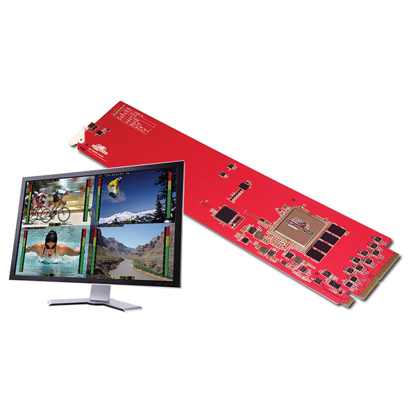 Decimator Design MC-DMON-QUAD: openGear 4 Channel Multi-viewer with SDI outputs for 3G/HD/SD - DD-MC-QUAD