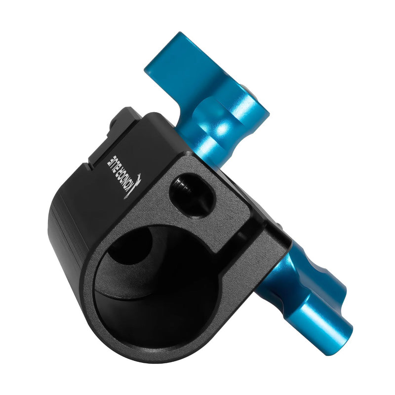 KONDOR BLUE Baby Pin 5/8" Spigot Receiver to NATO Clamp Adapter for Light Stands and Monitors BLACK - KONClampNSBk