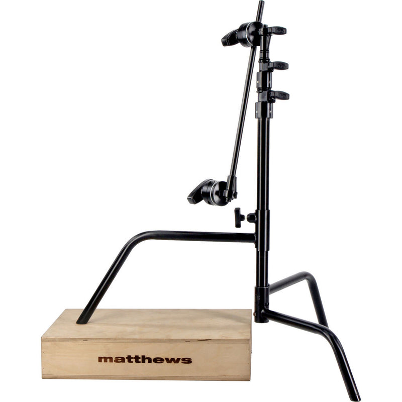 Matthews MD B756020 Hollywood 20" C-Stand with Sliding Leg Grip Head & Arm Black (5.25') - MD-B756020