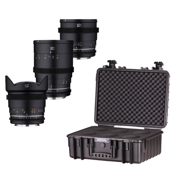 Samyang VDSLR MK2 3-LENS KIT Canon EF Mount Lenses 14/35/85mm - SAMYANG8785BUN