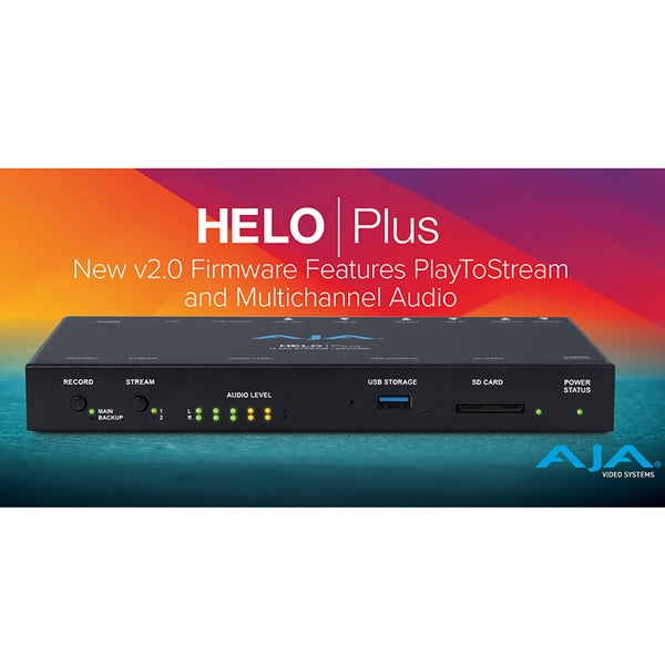 AJA HELO Plus v2.0 Advanced H.264 Streaming and Recording - HELO-PLUS-R0