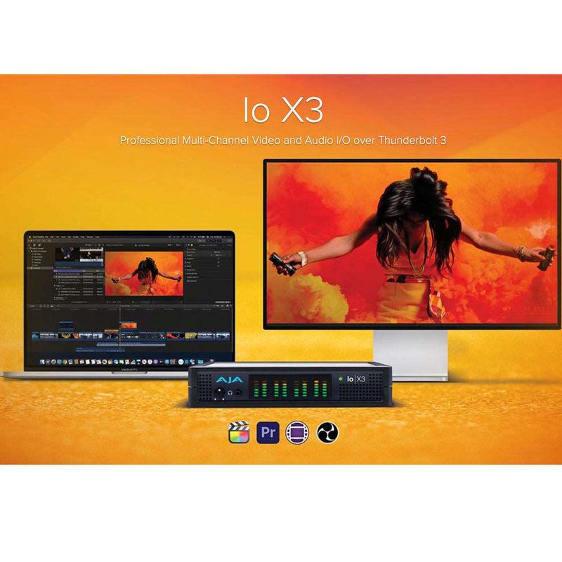 AJA Io X3 2K/HD/SD 3G-SDI and HDMI Video I/O over Thunderbolt 3 - IO-X3-R0