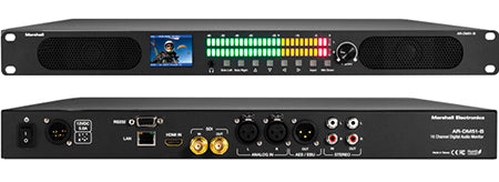 Marshall Electronics AR-DM51-B 1RU 16-Channel Digital Audio Monitor with built-in Live Video Preview Screen