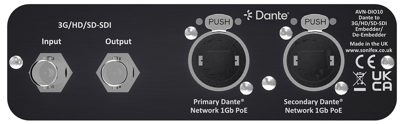 Sonifex AVN-DIO10 Dante to 3G/HD/SD-SDI Embedder/De-Embedder