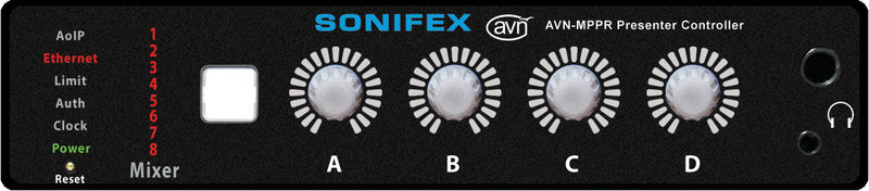 SONIFEX AVN-MPPR 4 Channel Presenter In-Ear Monitoring Remote Controller AES67