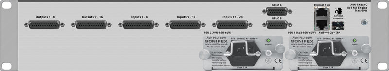 SONIFEX AVN-PX8X4C 8 x 4 Channel Mix Engine 24 Inputs 16 Outputs AES67