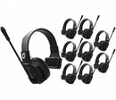 CKMOVA Wicom E S9 Full-Duplex Wireless DECT Intercom System with 9 Single-Ear Headsets