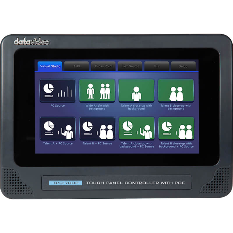 Datavideo TPC-700P 7-Inch Touch Panel Controller with PoE - DATA-TPC700P