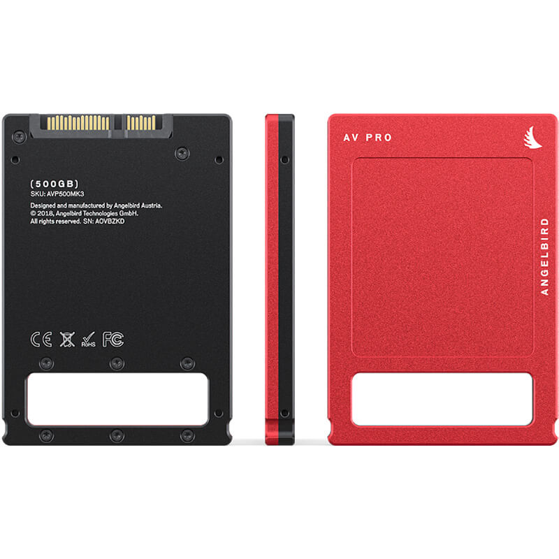 Angelbird AV Pro MK3 500GB SSD AV Pro SSD 500GB Red - AB-AVP500MK3
