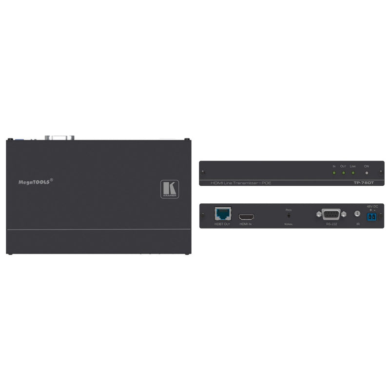 Kramer Electronics TP-780T 4K60 4:2:0 HDMI HDCP 2.2 PoE Transmitter with RS-232 & IR over Long-Reach HDBaseT