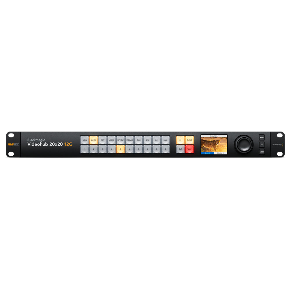 Blackmagic Design Videohub 20x20 12G Video Router VHUBSMAS12G2020 | 3D ...