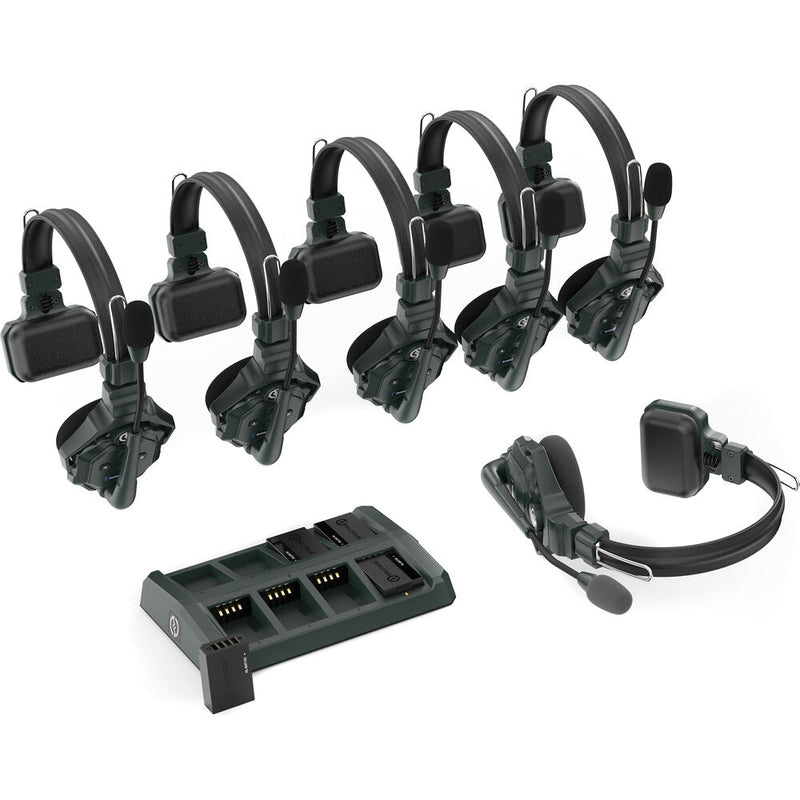 HOLLYLAND SOLIDCOM C1-6S Full Duplex Wireless Intercom System with 6 Headsets - HL-SOL-C1-6S-MM