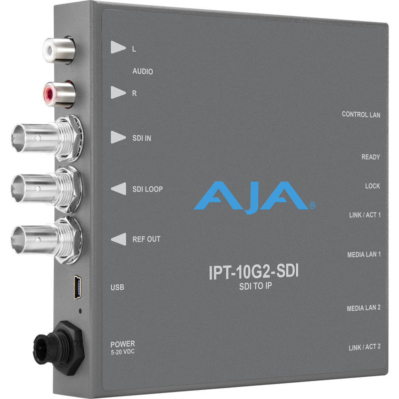 AJA IPT-10G2-SDI Bridging 3G-SDI to SMPTE ST 2110 Video and Audio -  IPT-10G2-SDI-R0